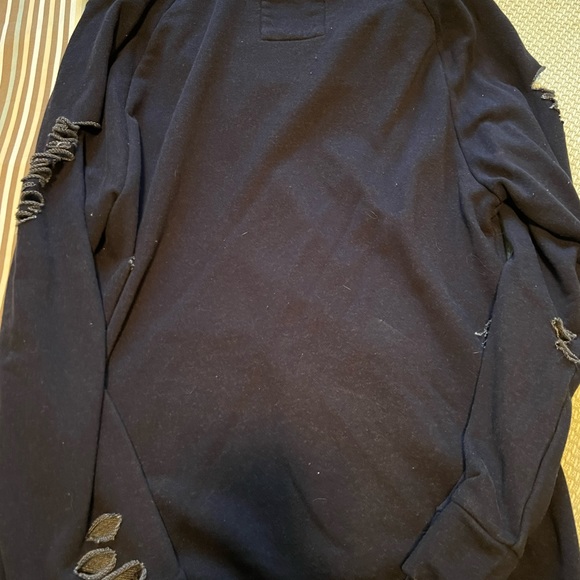 Tops - Navy distressed Chelsea deboer hoodie